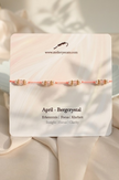 Geburtsstein Armband — April | Bergkristall & Süßwasserperlen