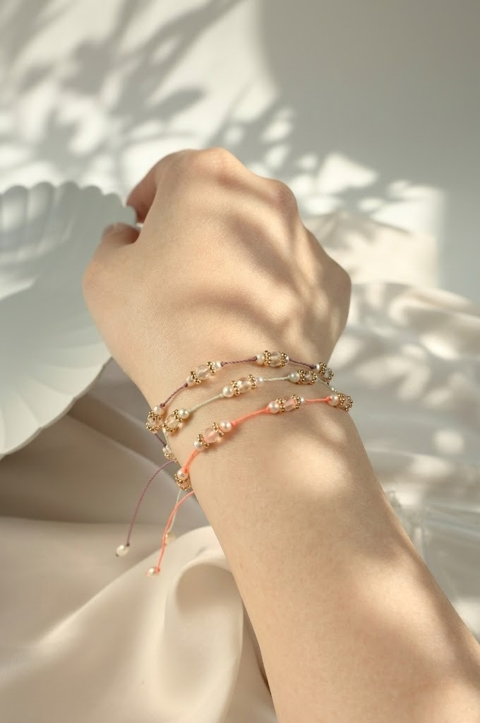 Geburtsstein Armband — April | Bergkristall & Süßwasserperlen
